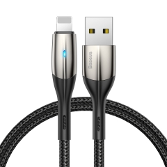 Baseus Data Cable(With An Indicator Lamp)USB For iPhone 2.4A 1M