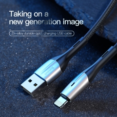 Baseus Data Cable(With An Indicator Lamp)USB For iPhone 2.4A 1M